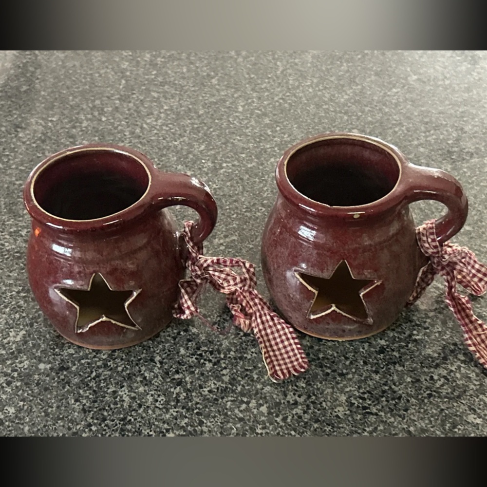Rustic Star Candle Holders - Set of 2